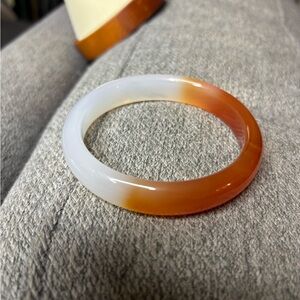 Two-Tone Agate Bangle Bracelet